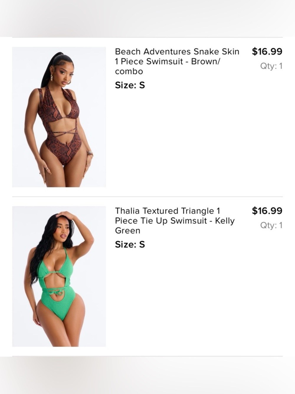 Fashion Nova Bikini Bundle - Size: S - Picture 2 of 4